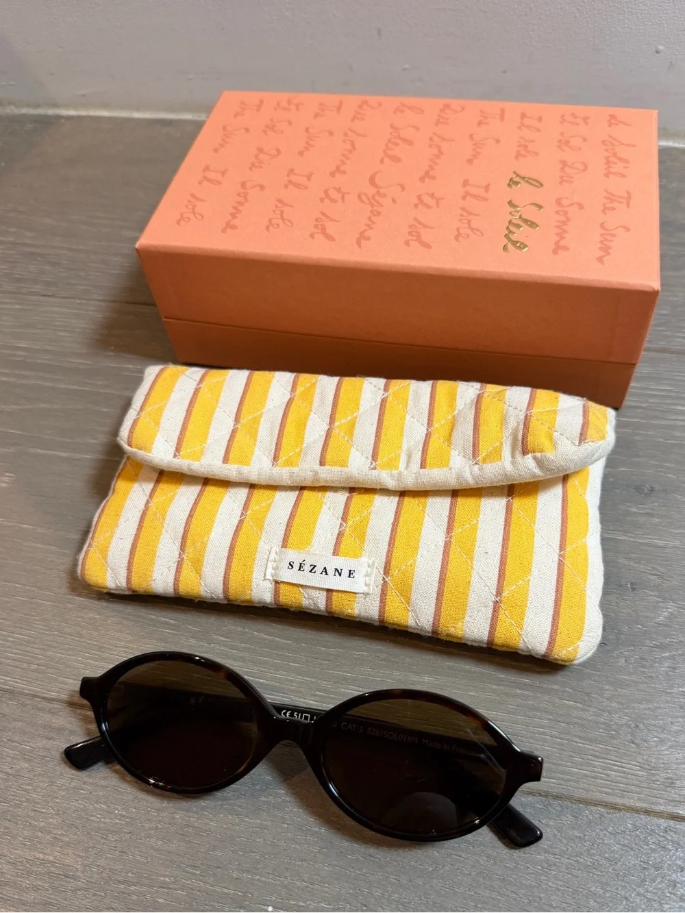 Sezane Alba Tortoise Oval sunglasses